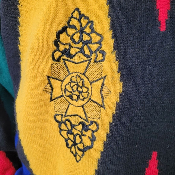 Pringle of Scotland Men's Colourblock Wool Knit Sweater Size Large - Picture 5 of 12